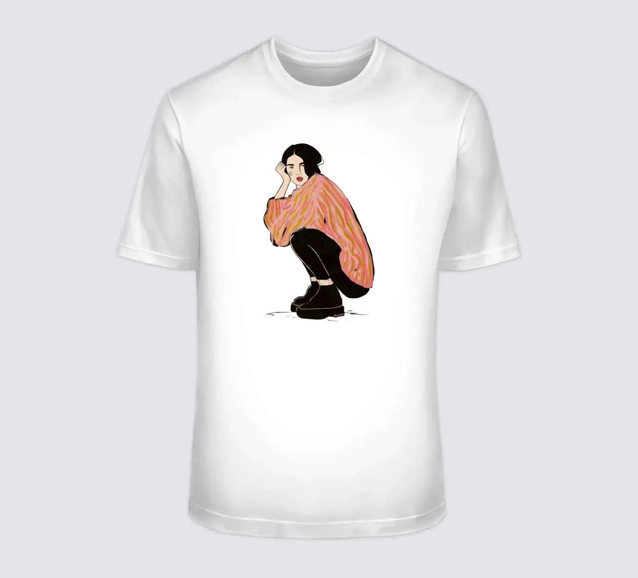 Sit here with me for a moment t-shirt da Illustration Raissa Oltmanns