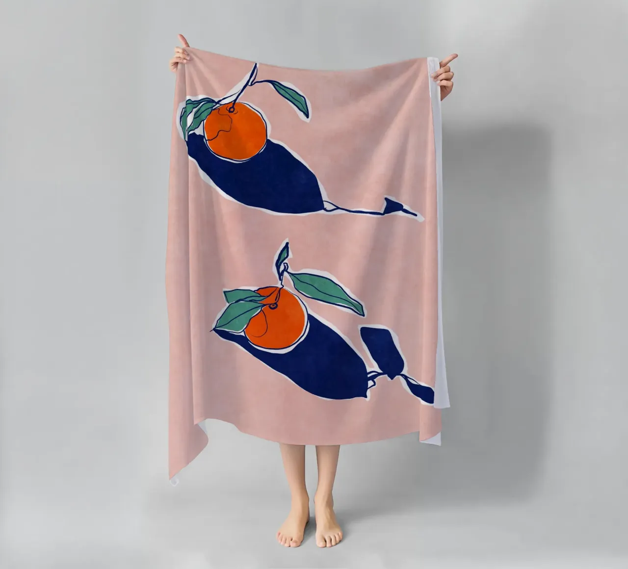 Arance al sole telo mare da Illustration Raissa Oltmanns
