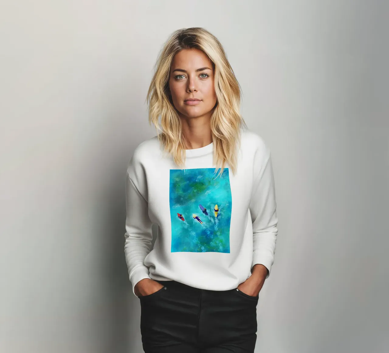 Surfer Dudes felpa da Illustration Raissa Oltmanns