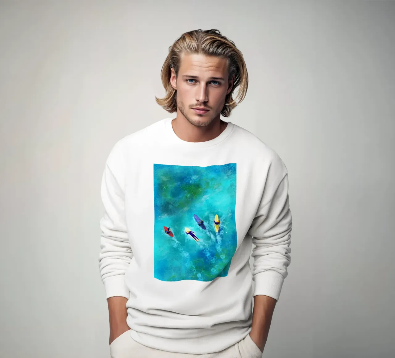 Surfer Dudes felpa da Illustration Raissa Oltmanns