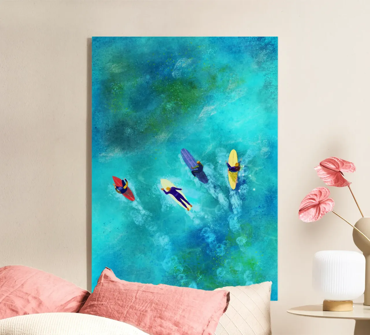 Surfer Dudes plexiglass da Illustration Raissa Oltmanns