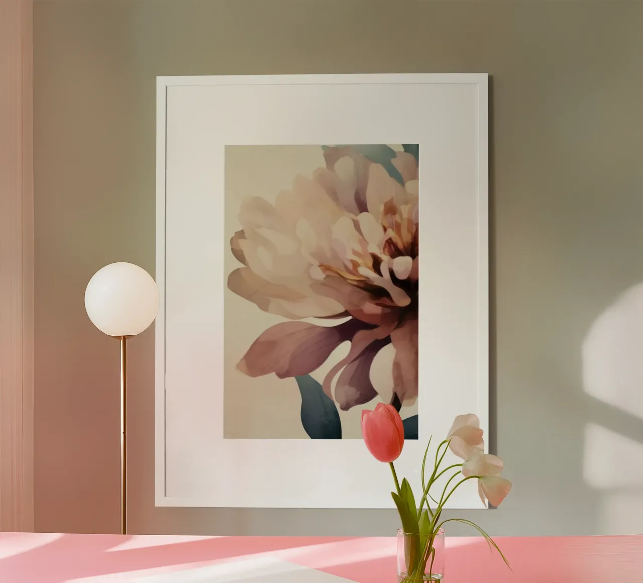 Sbocciare in equilibrio poster con telaio in alluminio da Modern Muse