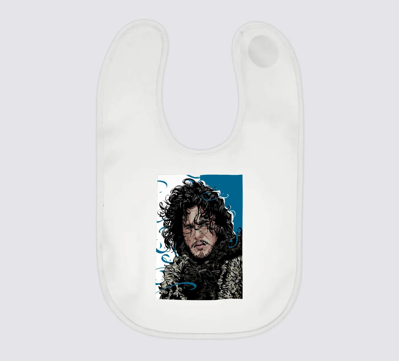 Jon Snow baby bib by nabakumov