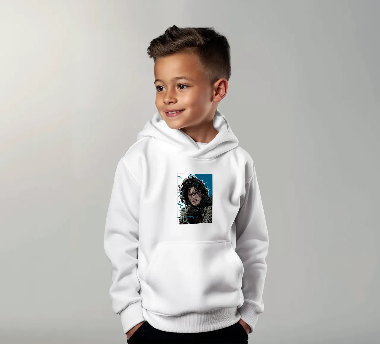 Jon Snow kids hoodie by nabakumov
