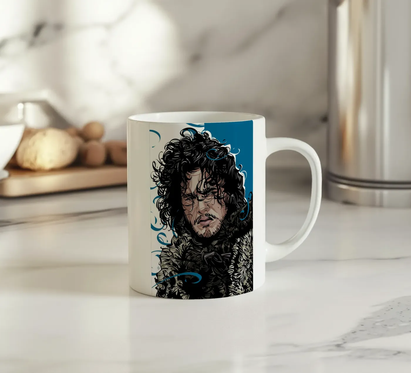 Jon Snow tazza in ceramica da nabakumov
