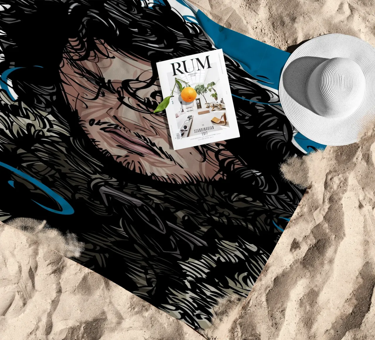 Jon Snow beach towel by nabakumov