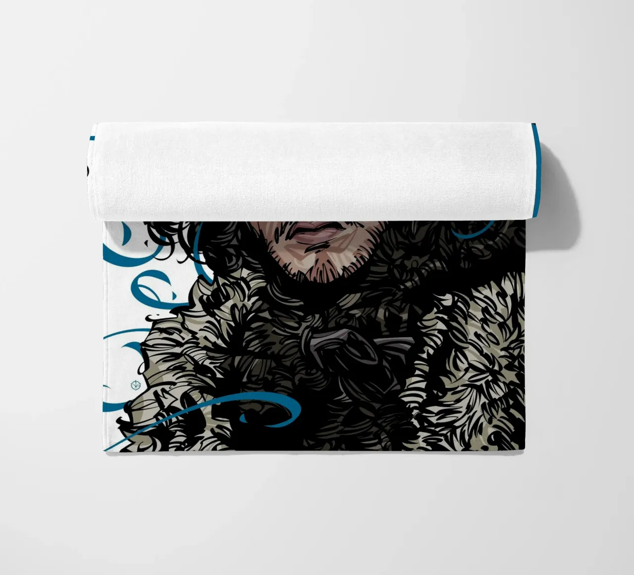 Jon Snow beach towel by nabakumov