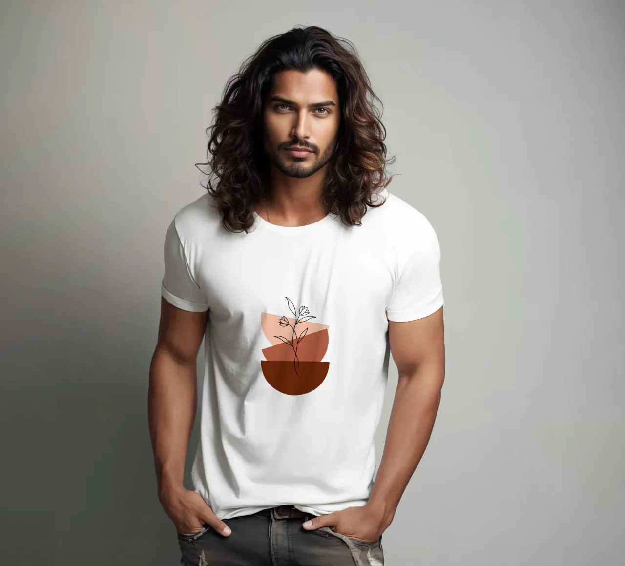 Fiori boho in stile minimalista t-shirt da YSV MINIMALIST