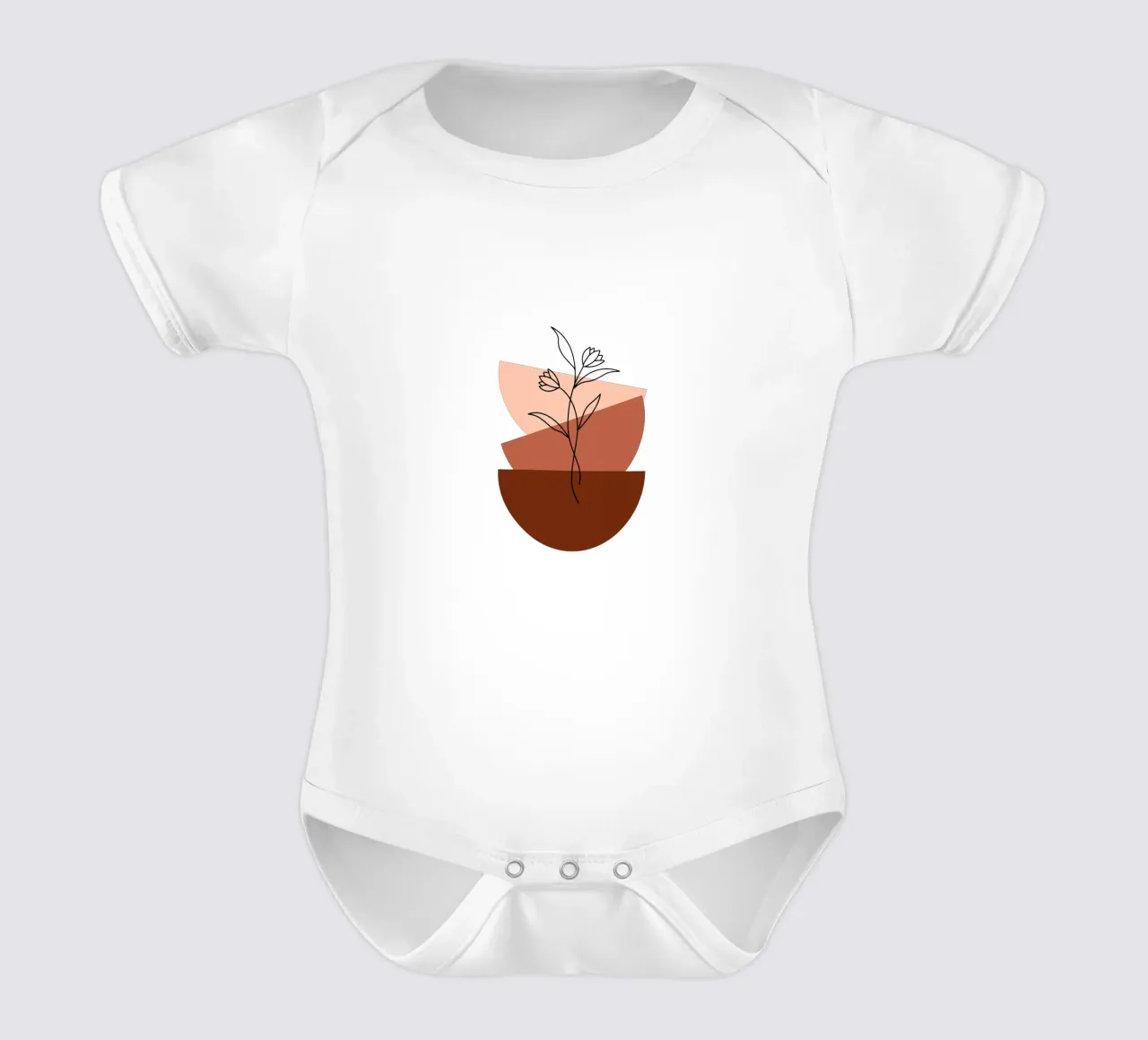 Fiori boho in stile minimalista body neonato maniche corte da YSV MINIMALIST