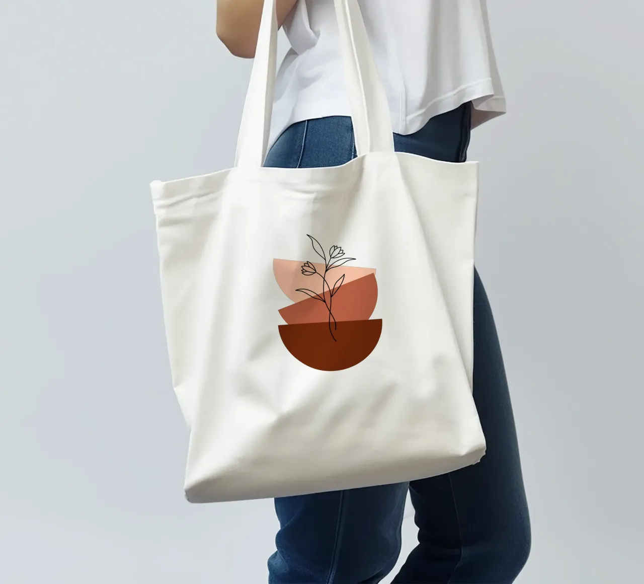 Fiori boho in stile minimalista borsa in juta da YSV MINIMALIST