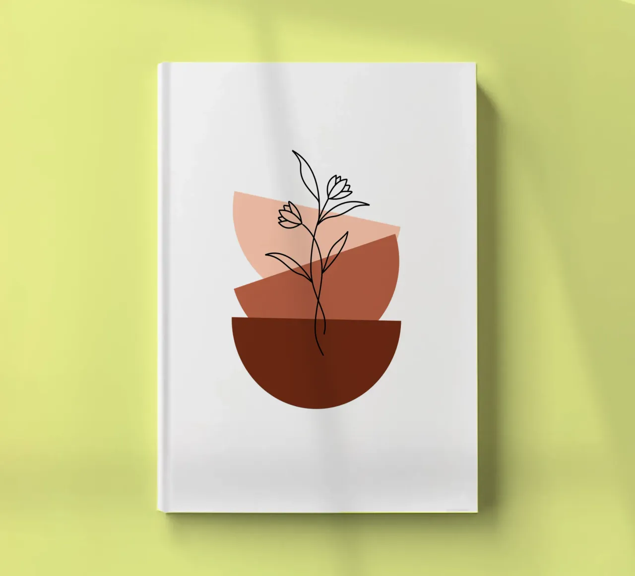 Minimalist style boho flowers notebook by YSV MINIMALIST