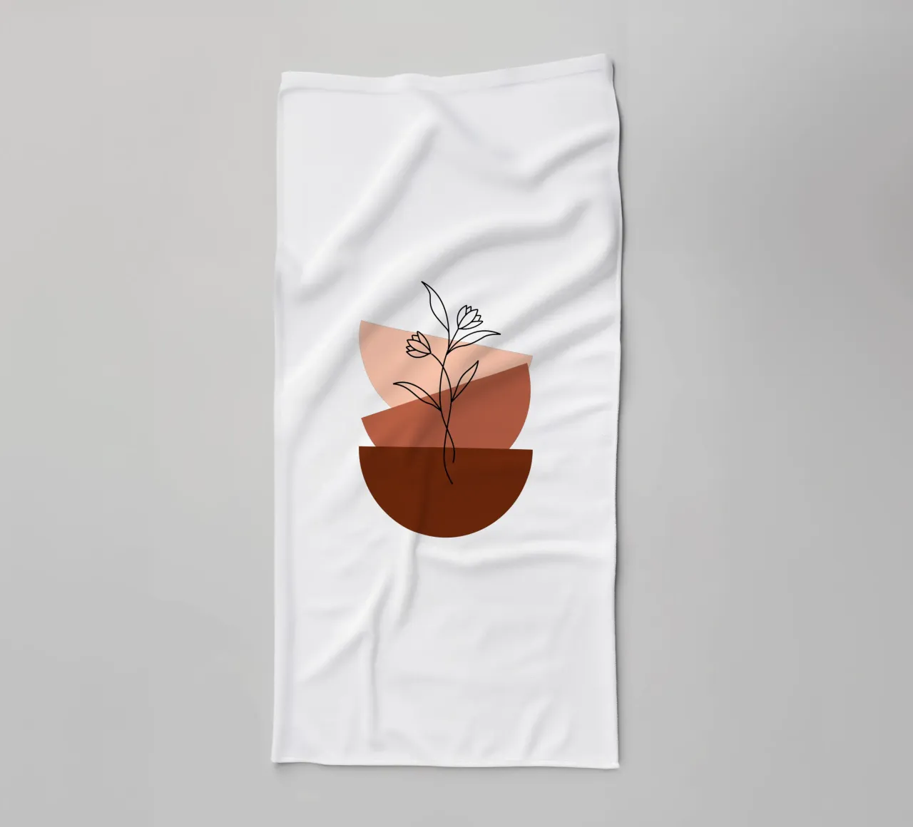 Fiori boho in stile minimalista asciugamano da bagno da YSV MINIMALIST