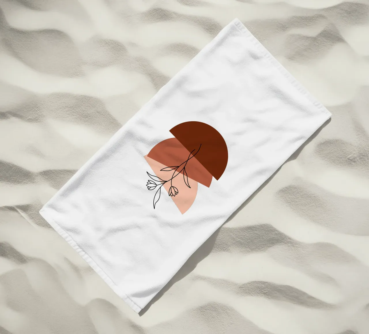 Fiori boho in stile minimalista telo mare da YSV MINIMALIST