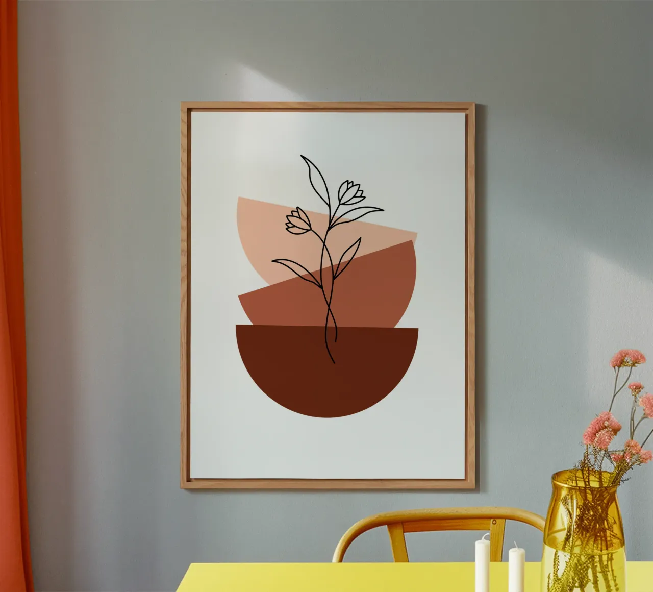 Fiori boho in stile minimalista alluminio dibond da YSV MINIMALIST
