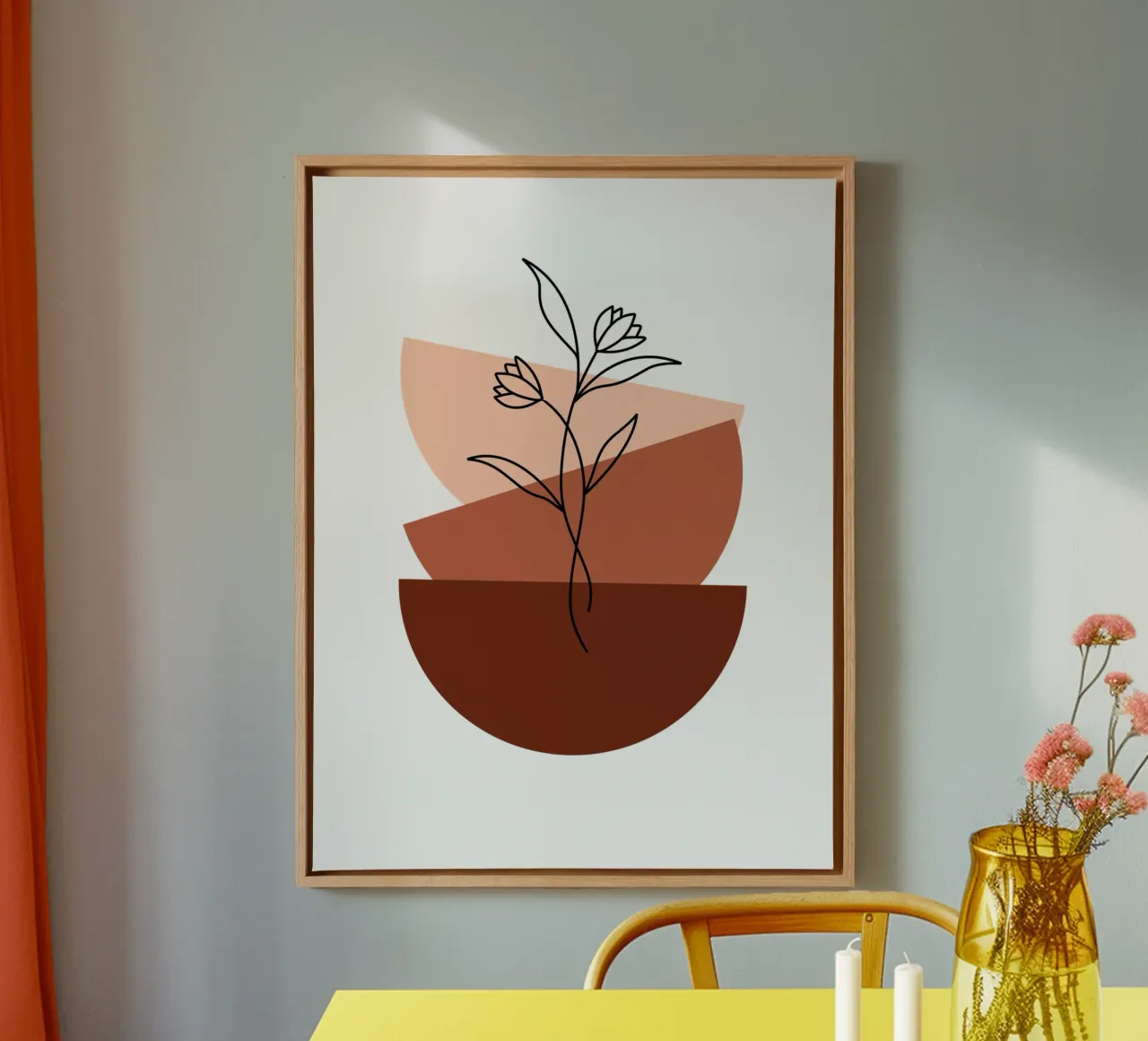 Fiori boho in stile minimalista tela da YSV MINIMALIST