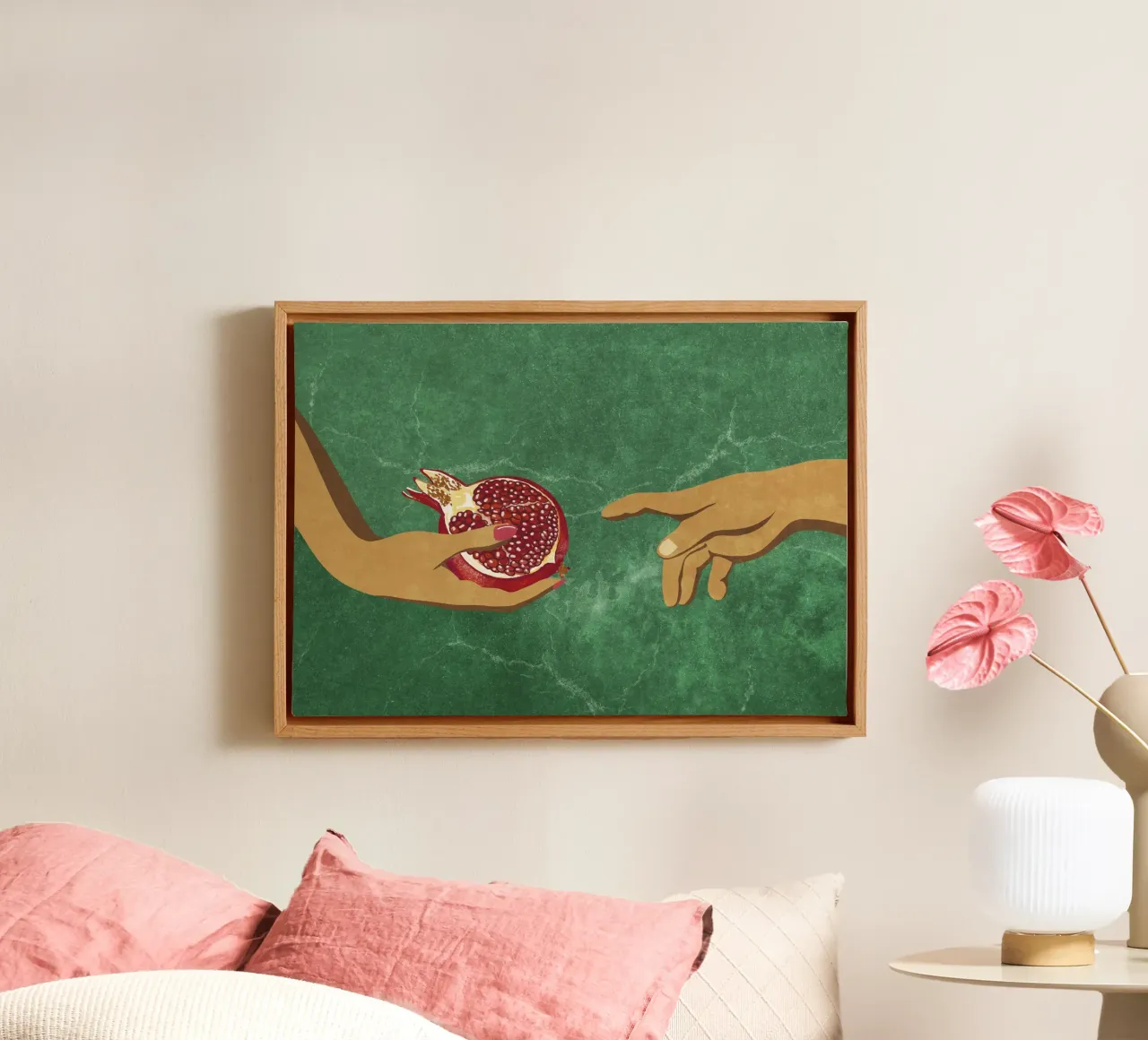 Almost Touched tela con Cornice a cassetta da Illustration Raissa Oltmanns