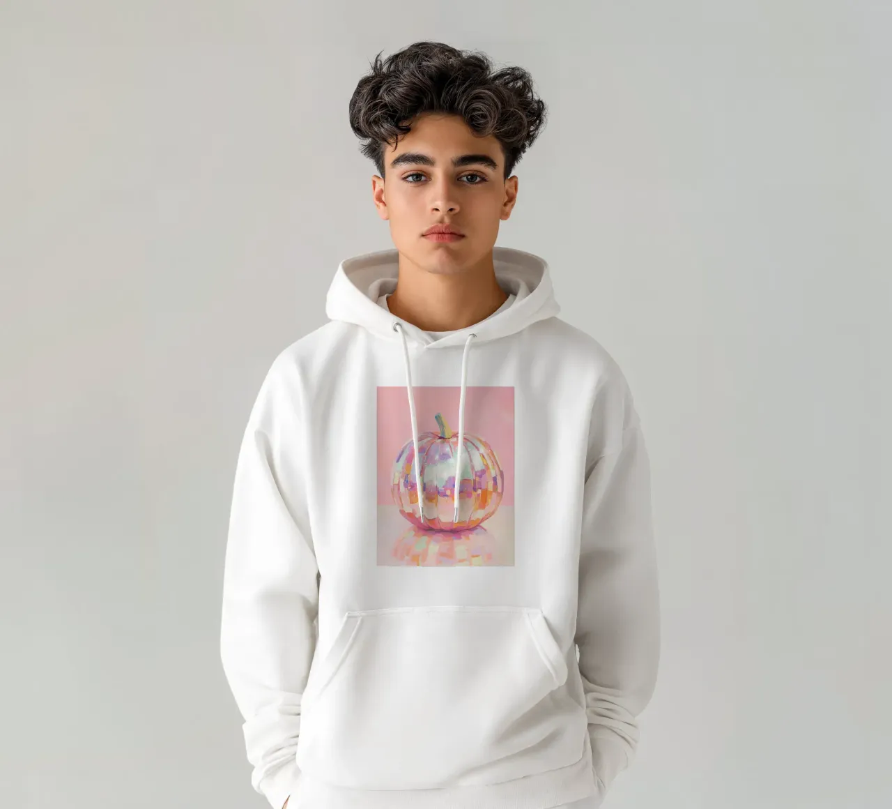 Arte della zucca iridescente felpa con cappuccio da Melloi Art Print
