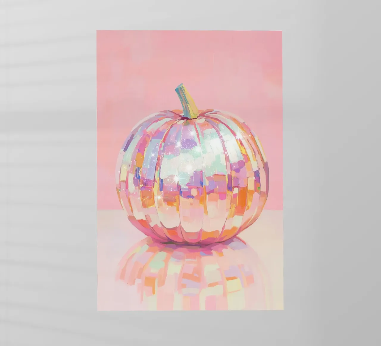 Arte della zucca iridescente pellicola backlit da Melloi Art Print