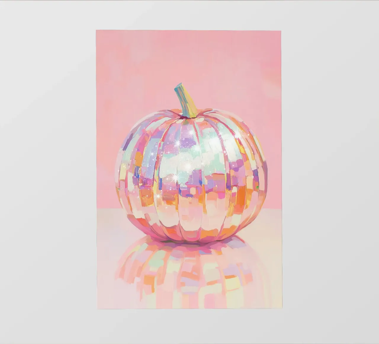 Arte della zucca iridescente pellicola backlit da Melloi Art Print
