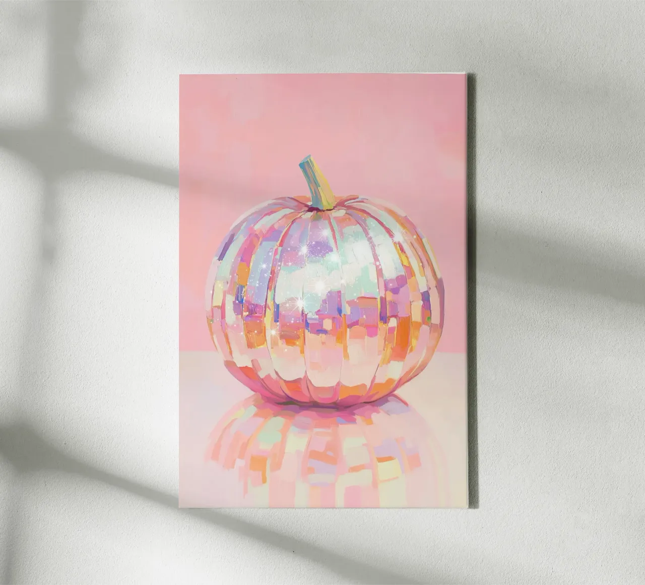 Iriserende pompoen kunst canvas met Baklijst van Melloi Art Print