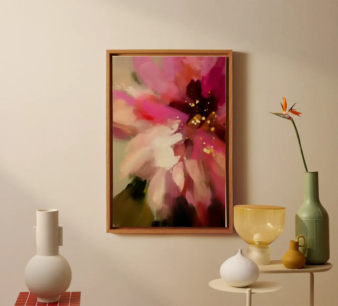 Bloesem van rust canvas met Baklijst van Modern Muse