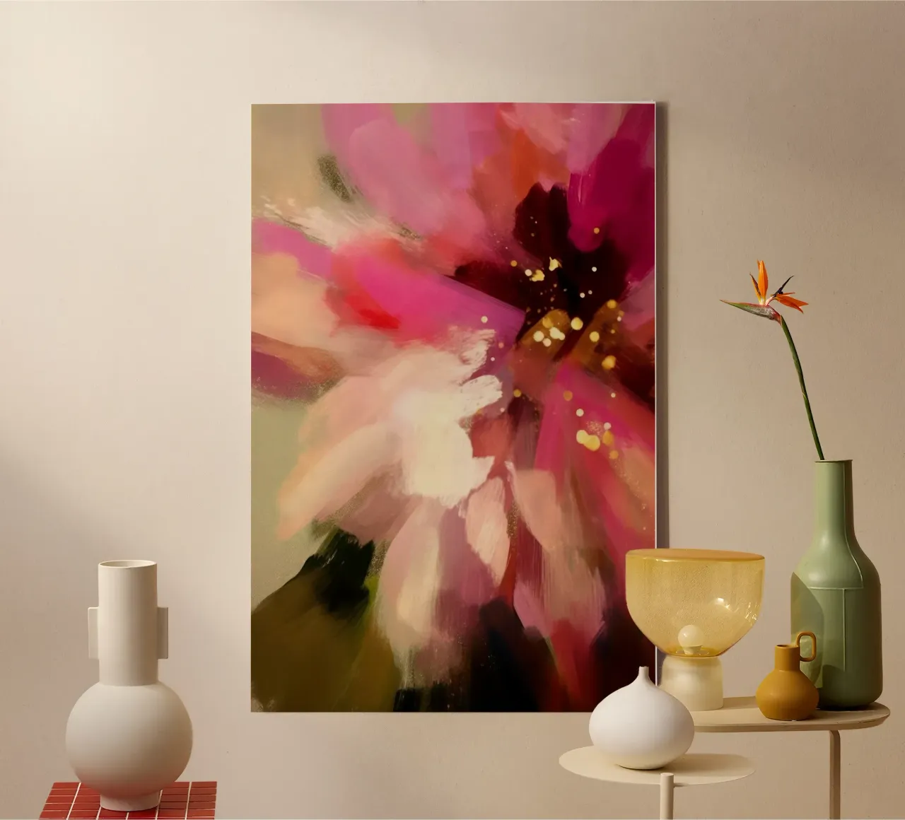 Bloesem van rust canvas met Baklijst van Modern Muse