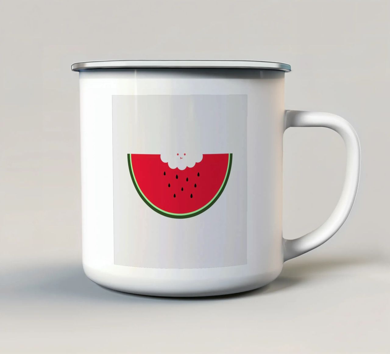 Water Melon tazza in smalto da Jaco Haasbroek