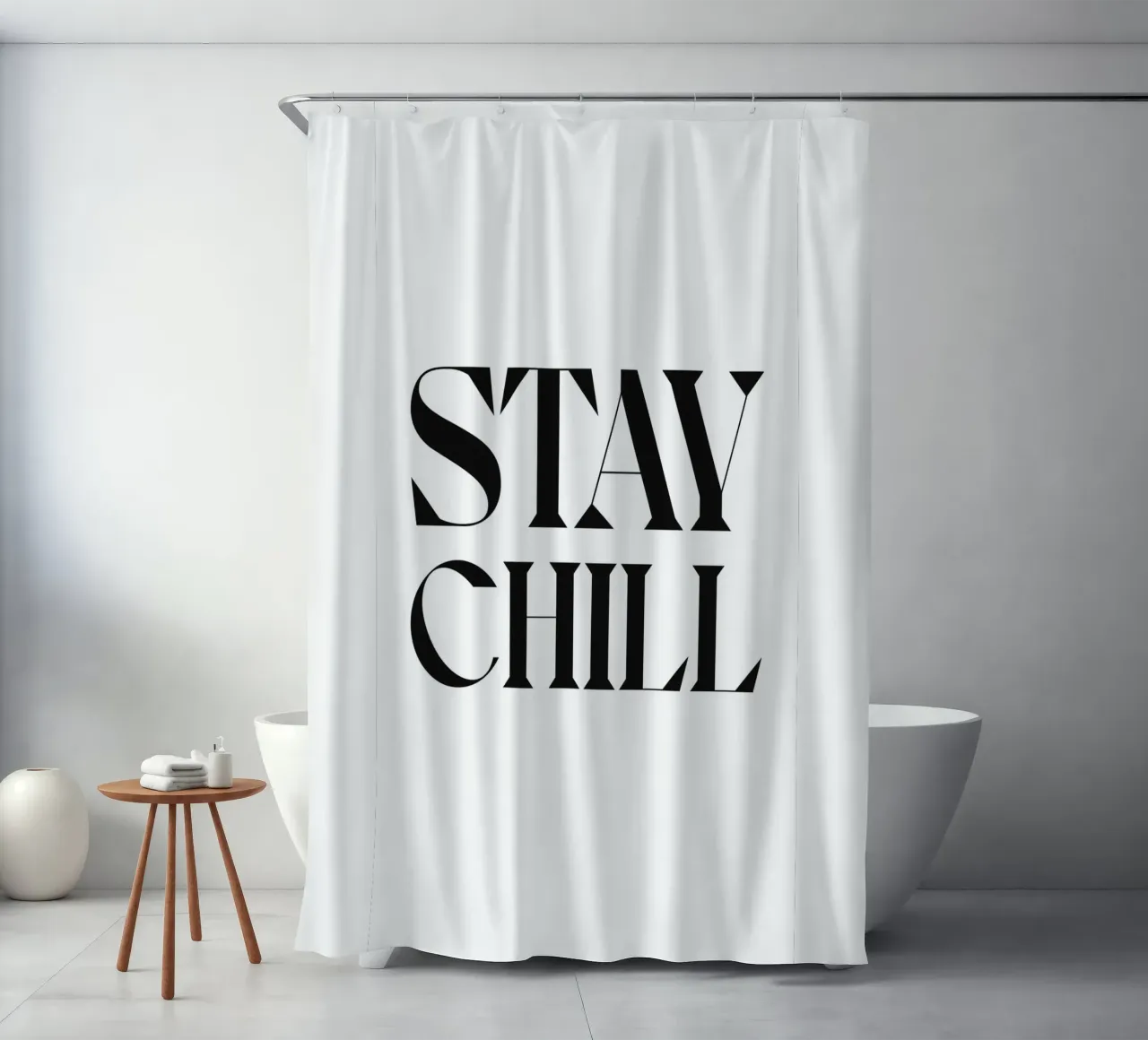 STAY CHILL shower curtain by n.4