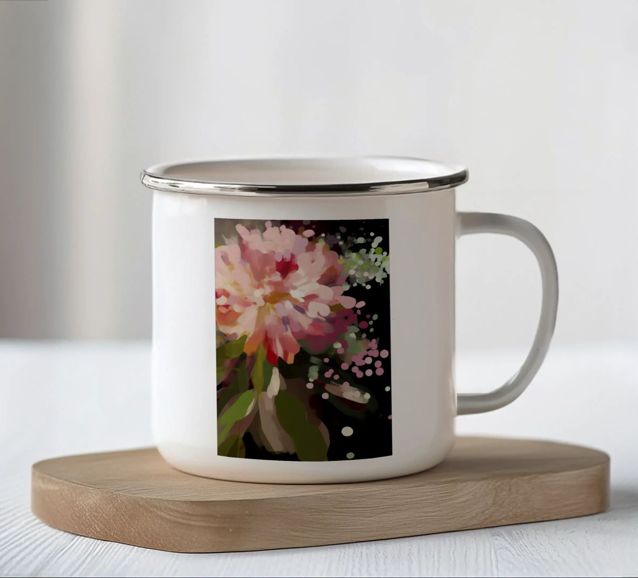 Una semplice fioritura tazza in smalto da Modern Muse