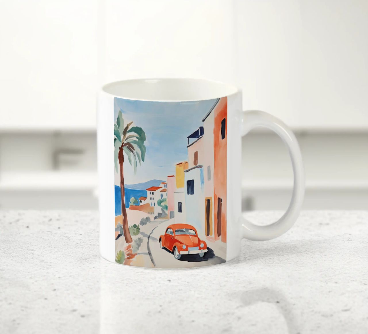Vue du bord de mer mug en céramique de DaarbyN
