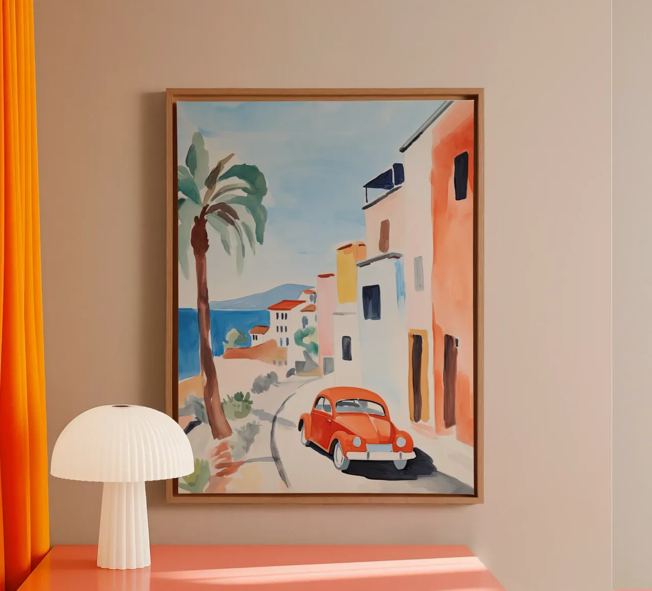 Seaside View canvas with Floater frame by DaarbyN