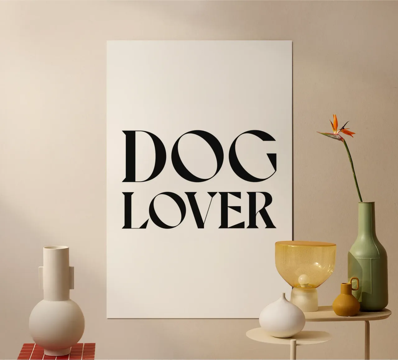 AMANTE DEI CANI poster con telaio in legno da n.4