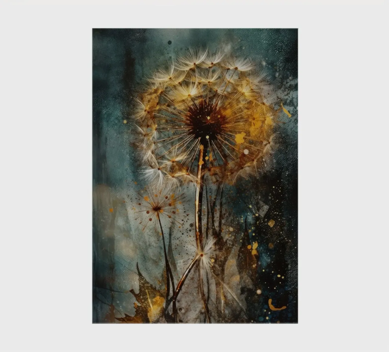 Retro Dandelion Glow notebook by Modern Muse