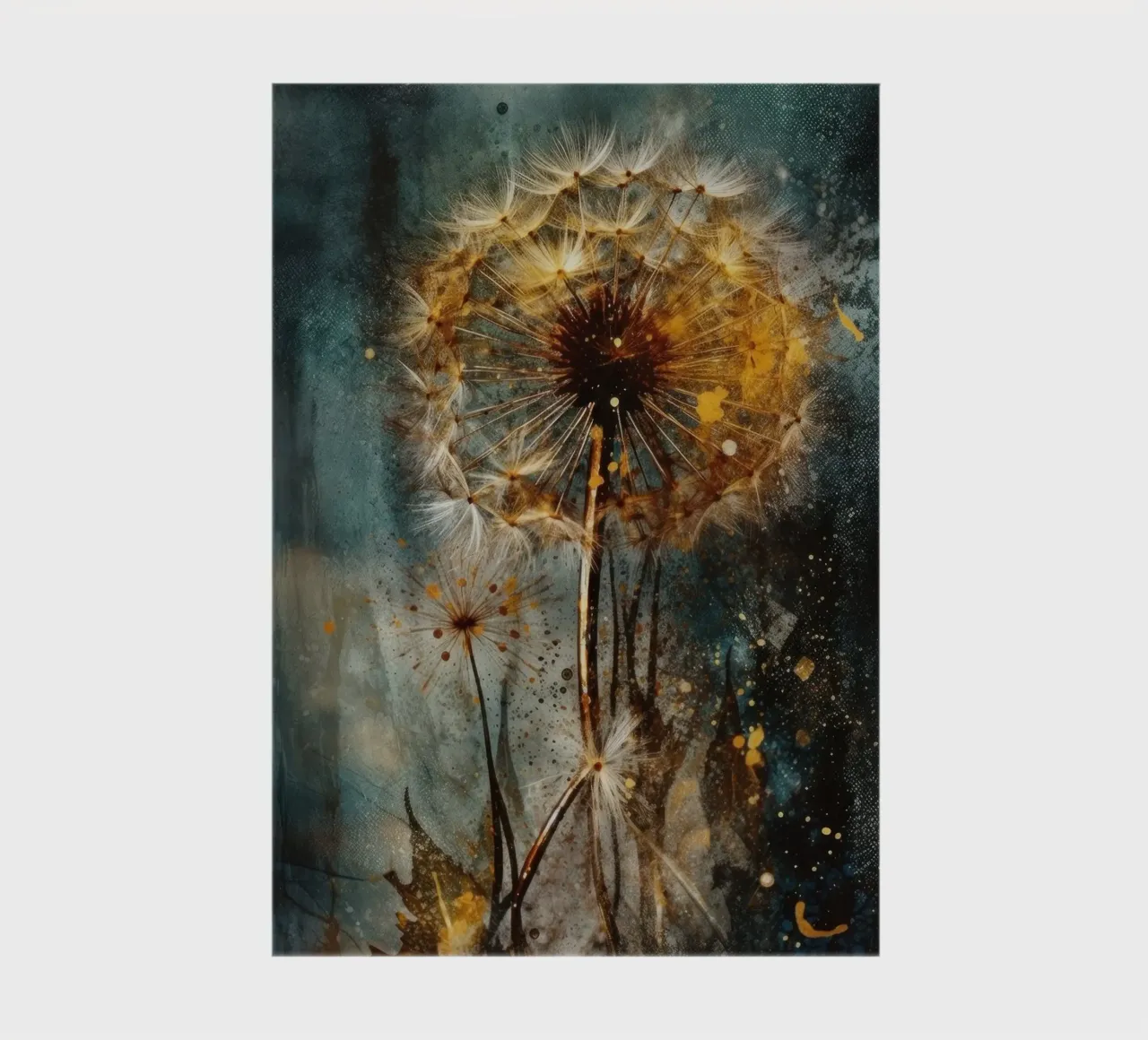 Retro Dandelion Glow notebook by Modern Muse