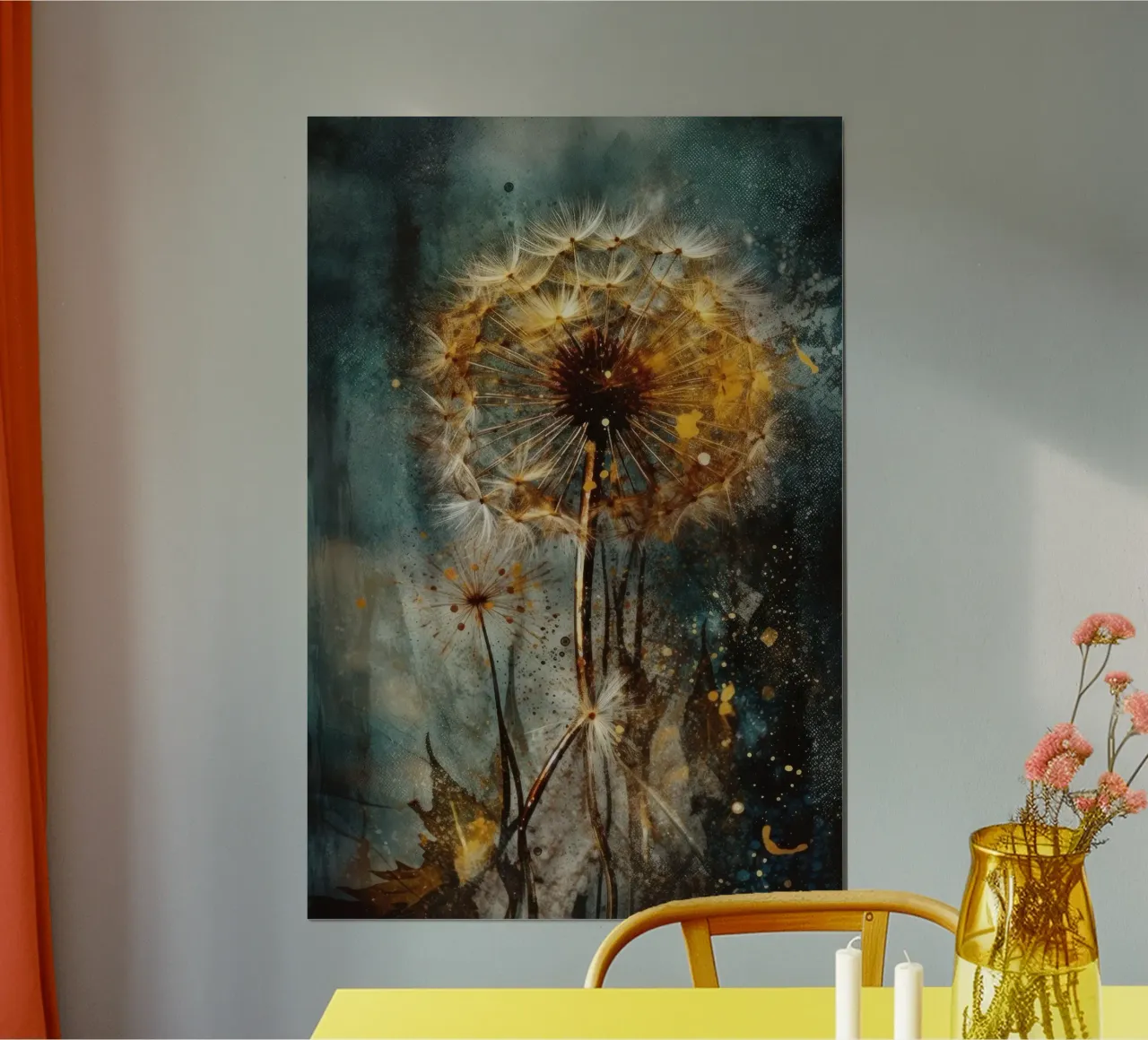 Bagliore retrò del dente di leone poster da Modern Muse