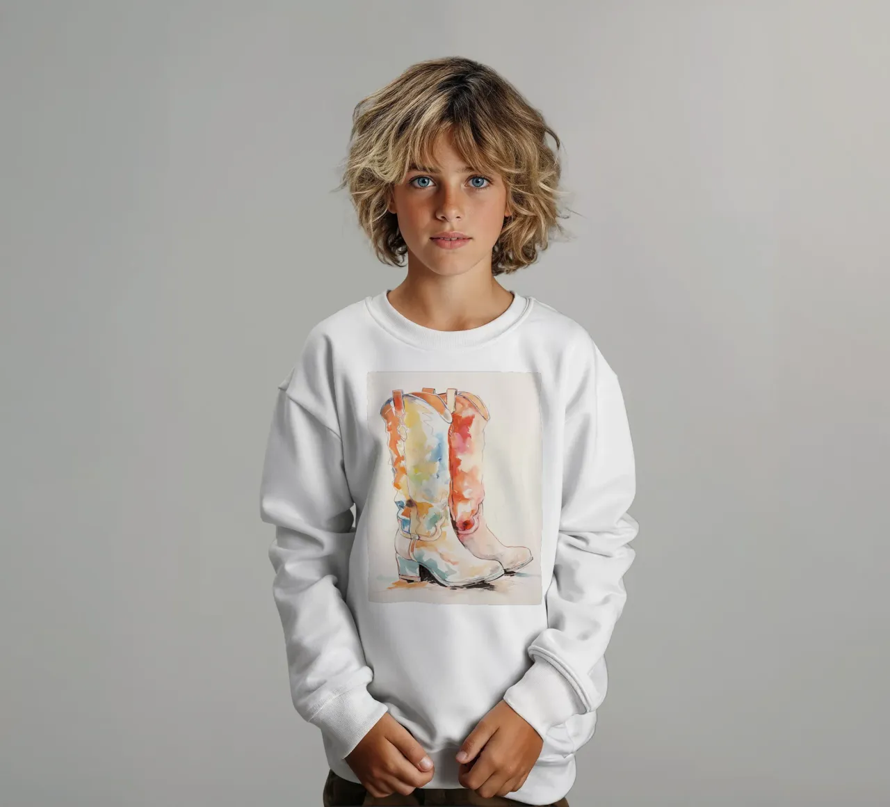 Stivali occidentali colorati felpa bambino da DaarbyN
