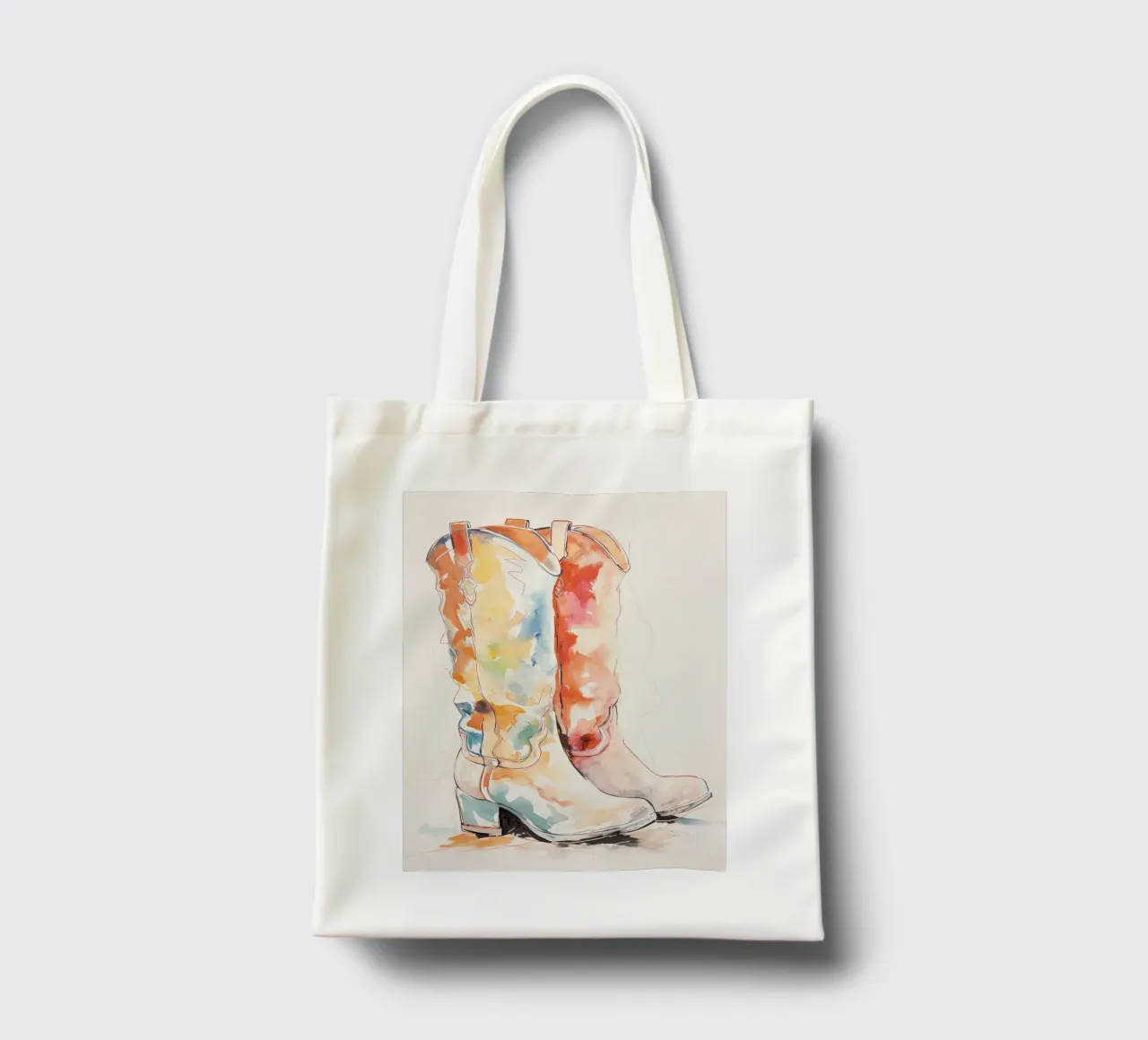 Western Colorful Boots tote bag by DaarbyN