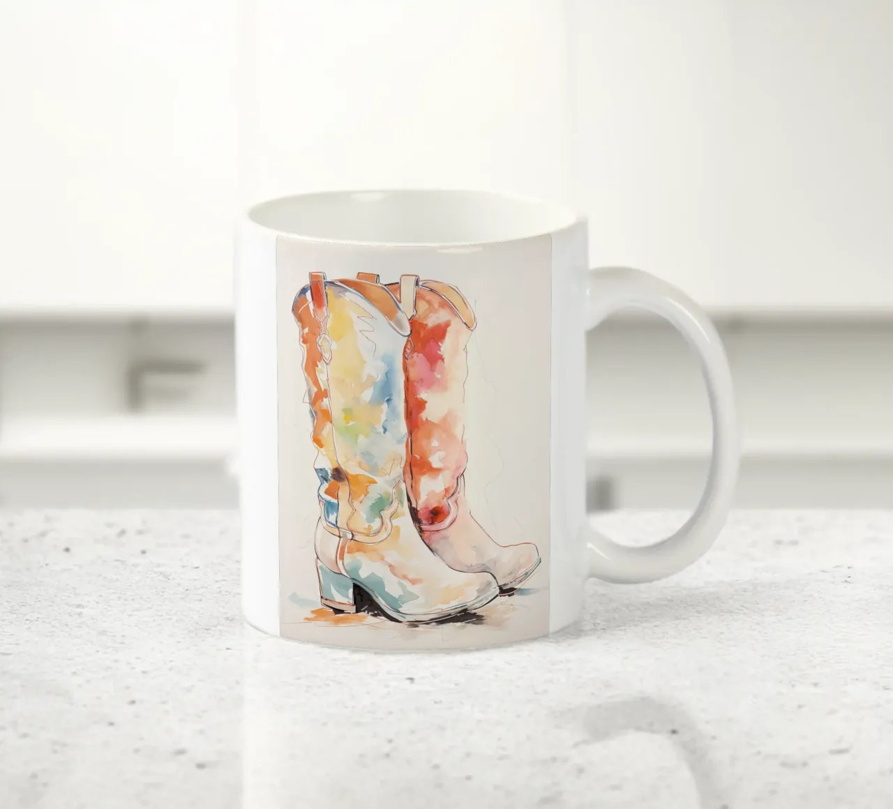 Stivali occidentali colorati tazza in ceramica da DaarbyN