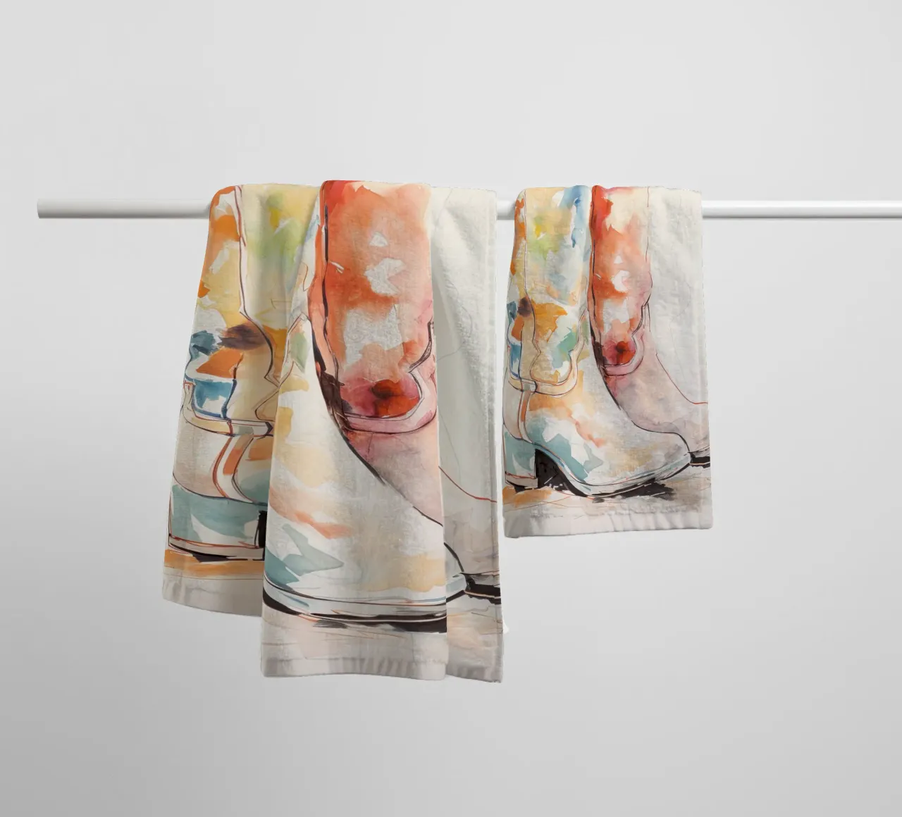 Stivali occidentali colorati asciugamano da bagno da DaarbyN