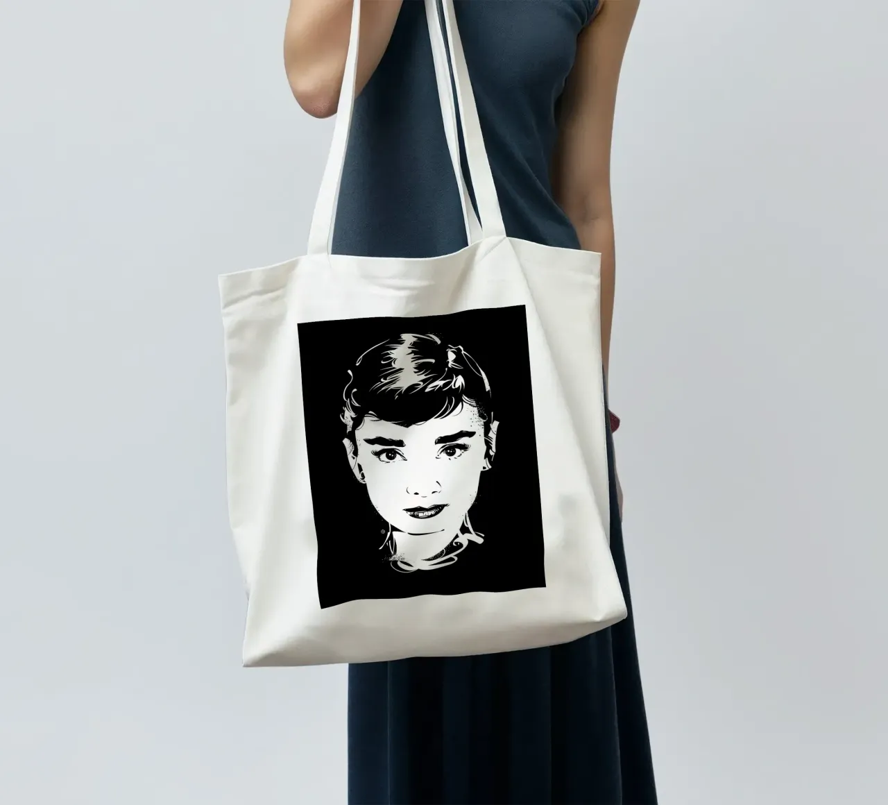 Audrey Hepburn tote bag by nabakumov