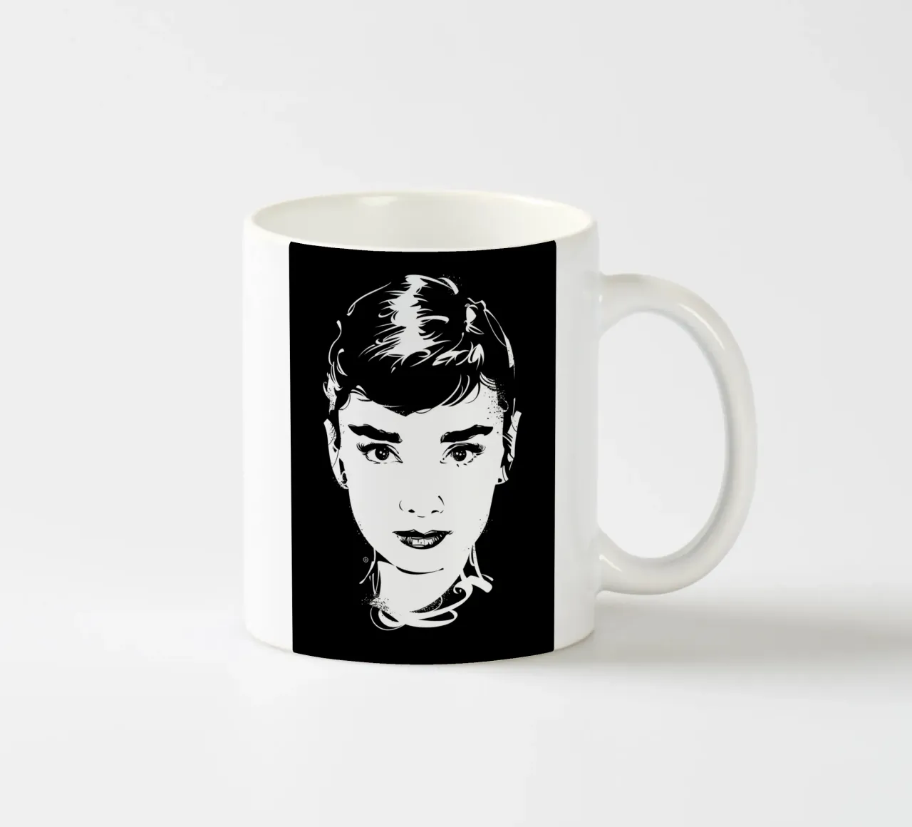 Audrey Hepburn tazza in ceramica da nabakumov