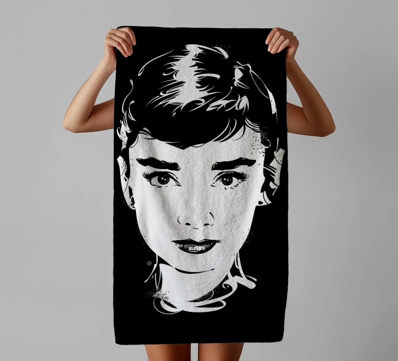 Audrey Hepburn towel by nabakumov