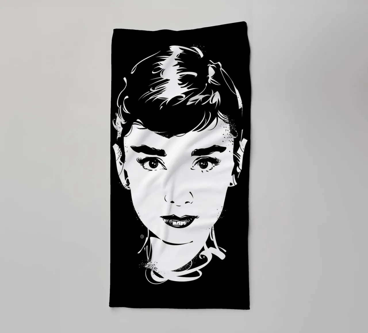 Audrey Hepburn towel by nabakumov
