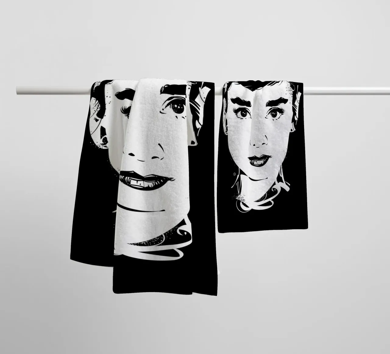 Audrey Hepburn towel by nabakumov