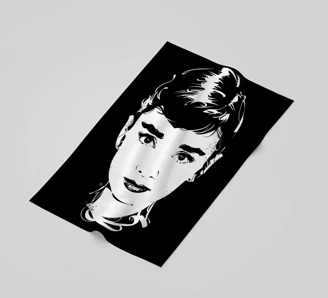 Audrey Hepburn beach towel by nabakumov
