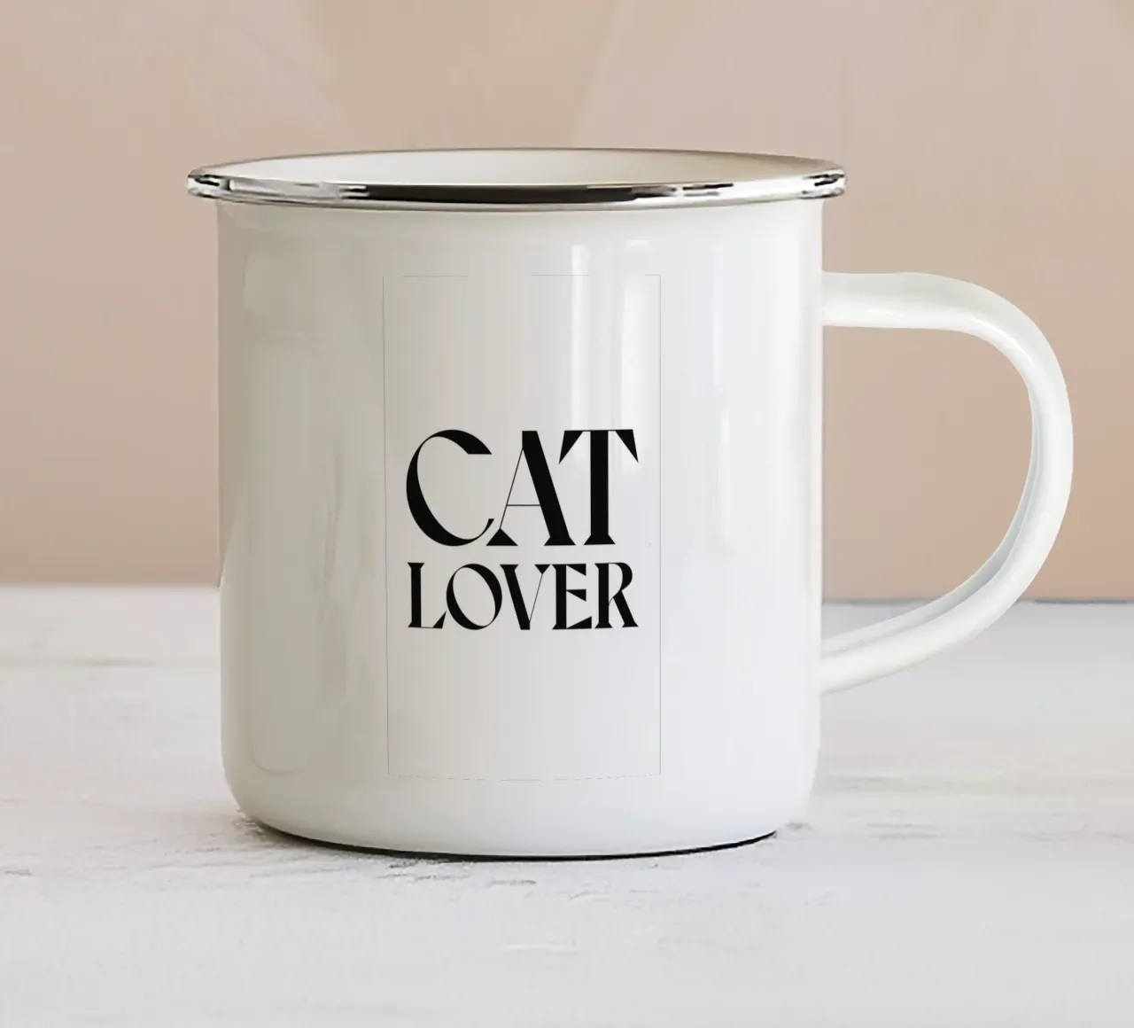 AMANTE DEI GATTI tazza in smalto da n.4