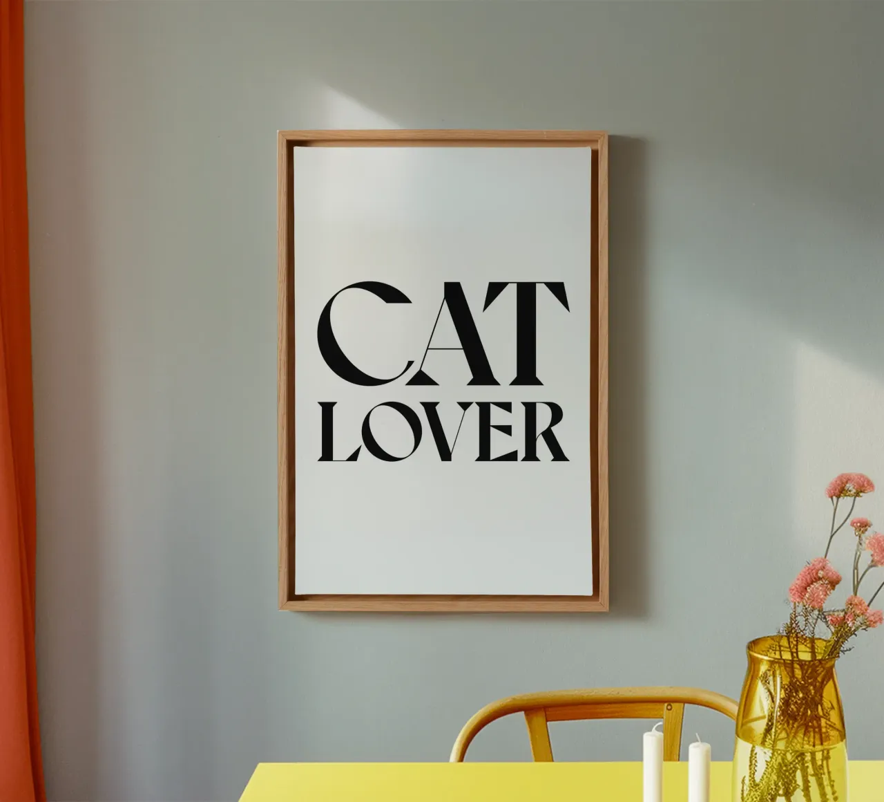 AMANTE DEI GATTI tela con Cornice a cassetta da n.4