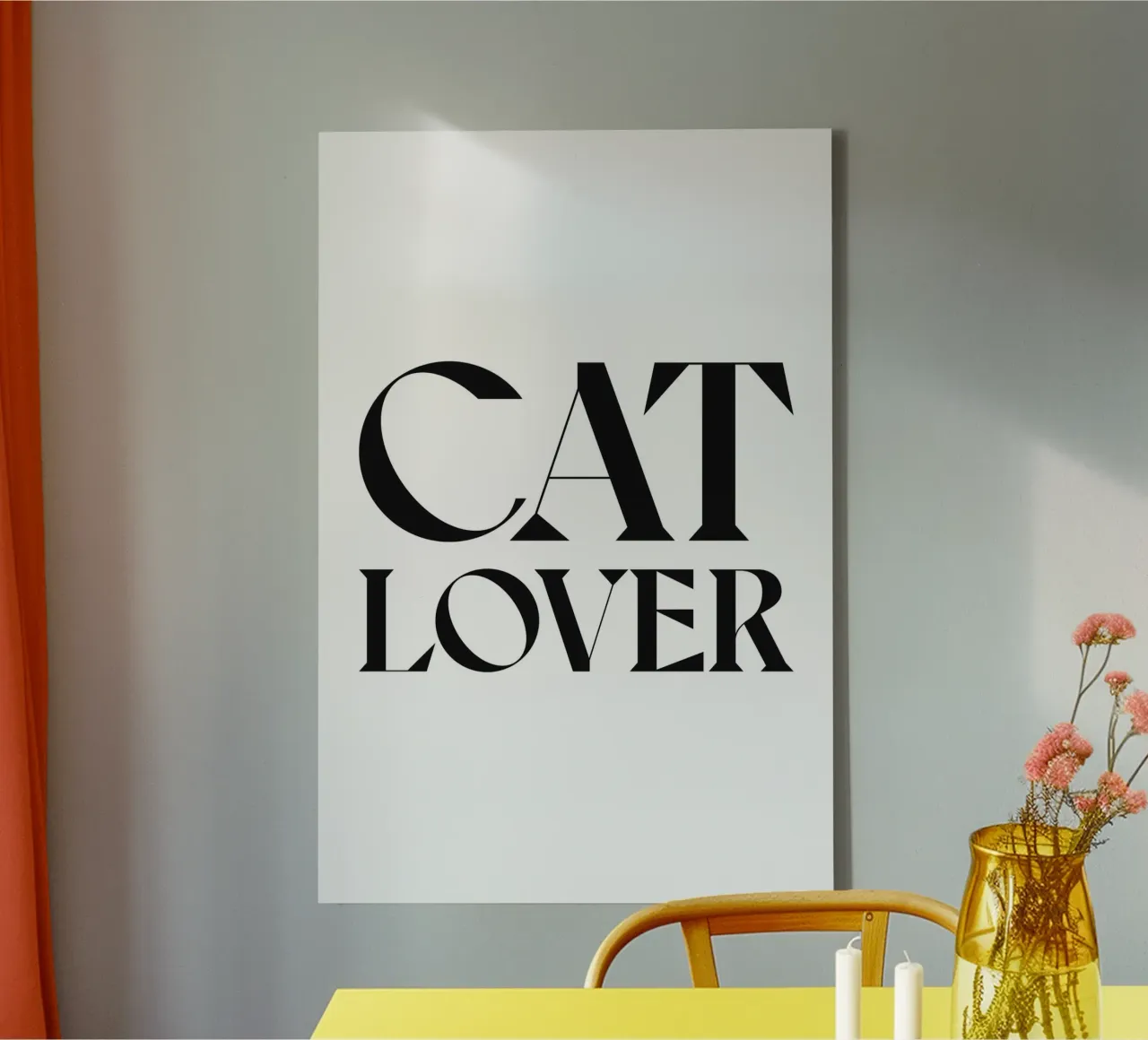 AMANTE DEI GATTI tela con Cornice a cassetta da n.4