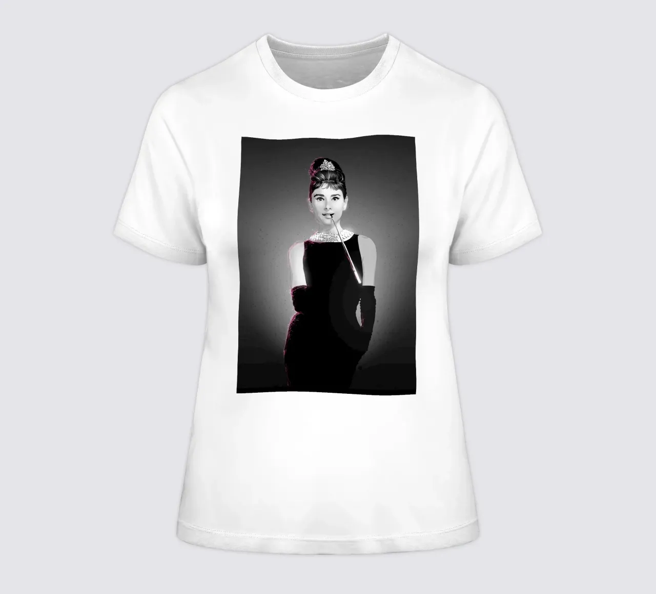 Audrey Hepburn women's fitted t-shirt by nabakumov