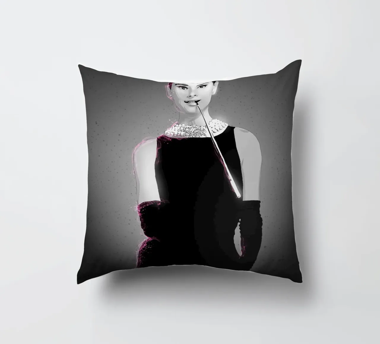Audrey Hepburn decorative cushion by nabakumov